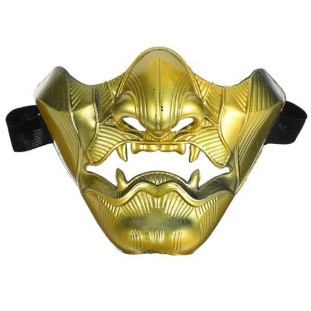9667 Devil Mask Samurai Mask Scary Half Face Mask for Adults Japanese Drama